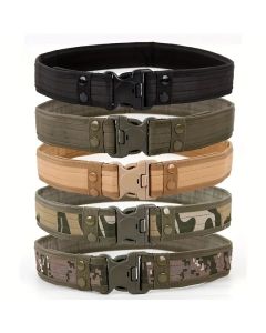 Men's Belt Outdoor Camouflage Tactical Belt Oxford Cloth Belt Mountaineering Belt Nylon Wide Waist Belt Work Belt Neutral Belts