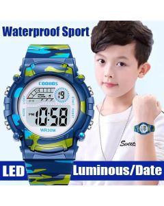 Sport Digital Watch for Kids Waterproof Luminous Children's Electronic LED Watch Fashion Multi-function Week Display Kids Watch