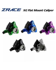 ZRACE XG Flat Mount Caliper, Road Hydraulic Brake, ICE-TECH Pads, BMX Raceing, Full CNC Lightweight