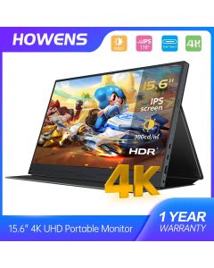 4K Gaming Monitor 15.6 inch Portable Monitor 3840x2160 60Hz Extended Screen Display for Xbox PS 4 5 Switch Office Work Phone