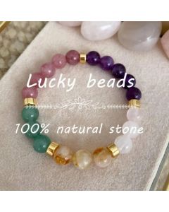 good luck bracelets for women real natural stone Citrine tiger eyes amethyst girlfriend mom gift original jewelry luxury