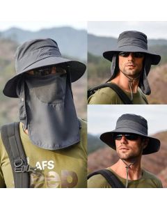 Xinbaoguan 100% Nylon 9073 Summer Outdoor Quick Drying Sunscreen Fisherman Hat Male Breathable Sunshade Face Covering Hat Female
