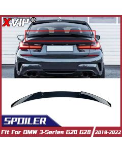 XVIP Car M4 Style Roof Spoiler Glossy Black Wings For BMW 3 Series G20 G28 2019-2022 330i 330e Sedan ABS Ducktail Trunk Spoilers