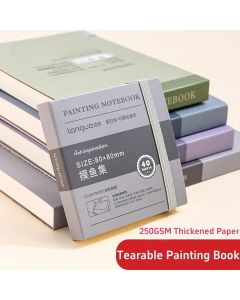40 Sheets Handheld Drawing Notebook Tearable 250g Thick White Cardboard Mini Graffiti Book Art Supplies Watercolor Sketchbook