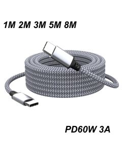 1M 2M 3M 5M 8M USB Type C To Type C Cable PD 60W 3A Fast charging Data Sync Extendtison Cable for iPhone13 Samsung Camera Laptop