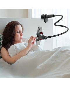 Lazy Bedside DesktopMobile Phone Clamp Bracket Flexible Long Arm Gooseneck Lazy Person Bracket With Handle Overhead Live Bracket