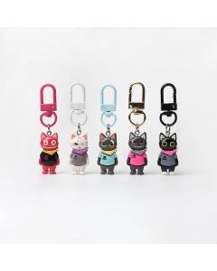 Trend Funny Street Cheap Cat Keychain Creative Bag Accessories Pendant Personalized Cartoon Versatile Key Chains Accessories
