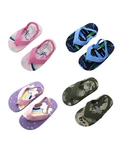 Toddler Flip Flops Shoes Little Kid Sandals with Back Strap Boys Girls Water Shoes for Beach and Pool