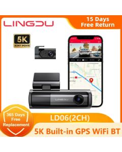 LINGDU LD06 Dash Cam 5K Front 2K Rear Cam Car DVR With WiFi GPS Support BT Voice Control 24H Parking Monitor WDR Night Vision