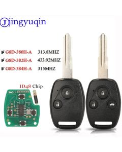 jingyuqin Car Remote Key 313.8/315/434MHZ ID48 For Honda Accord CRV HRV Fit City Jazz Odyssey Shuttle Civic HON58R Blade