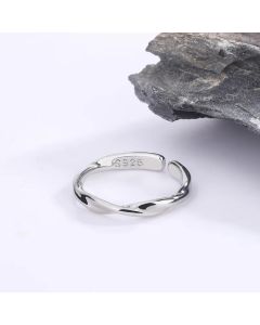 Fashion 925 Sterling Silver Simple Twisted Wire Rings For Women Wedding Fine Jewelry Gift Wholesale