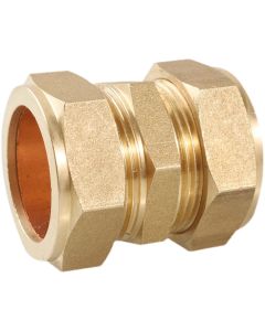 6/8/10/12/15/16-28mm Tube OD Compression Union Brass Pipe Fitting Connector Coupler For Copper Tube Air Conditioner