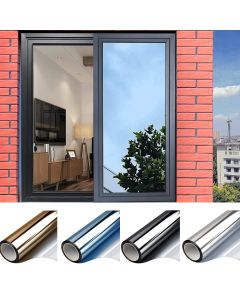 Multi-size One Way Mirror Window Film Privacy Sun Blocking Glass Sticker Heat Control Reflective Film Self Adhesive Window Tint