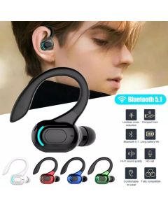 Bluetooth 5.2 Earphone Waterproof Wireless Headphones with Mic Mini Ear Hooks HiFi Stereo Music Earbuds for Phone