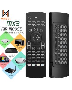 MRSVI Air Mouse Remote Control MX3 Voice Backlit 2.4G RF Wireless Keyboard For Android TV Box X96 Mini H96 MAX for Smart TV