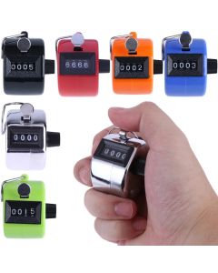 Handheld 4 Digital Tally Counter Mechanical Manual Palm Clicker Number Count Assorted Tally Counter Number Count