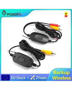 Podofo Car Rear View Camera Wifi Wireless Wiring Kit 2.4GHz DC 12V Vehicle Cameras RCA Video Wireless Transmitter/Receiver