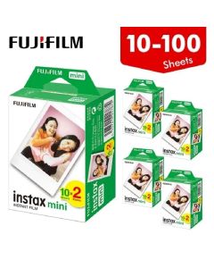 Fujifilm Instax Mini Film White Edge 10 20 40 60 80 100 Sheets For FUJI Instant Photo Camera Mini 12/11 Mini 9 8 7s 70 EVO Link