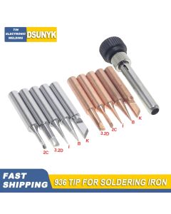 5Pcs 900M-T Pure Copper Soldering Iron Tip Soldering iron BGA Soldering Station Lead-free Solder Tips Branding Iron Welding