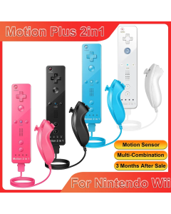 Controller Set For Nintendo Wii/Wii U 2 in 1 Wireless Remote Gamepad Joystick Optional Motion Plus Silicone Case Gaming Control