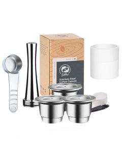 Coffee Capsule For Nespresso Reusable Stainless Steel Refillable Filters Espresso Pod Fit Inissia Pixie Essenza Mini CoffeeMaker