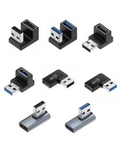90 Degree USB 3.0 Male to Female Right Angle Extension Adapter USB Upward  Elbow Adapter 10Gbps For Laptop PC Connector Converte