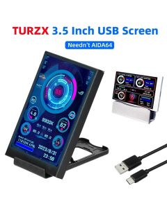 3.5 Inch IPS Type C Secondary Screen for Computer CPU GPU RAM HDD Display 320*480 USB LCD Monitor Freely AIDA64 Windows 10 11