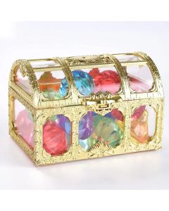 Vintage Treasure Chest Storage Box Transparent Pirate Candy Jewelry Display Box for Wedding Party Birthday