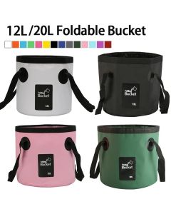 12L 20L Portable Waterproof Water Bag Folding Bucket Water Storage Container Carrier Bags For Fishing Camping Hiking