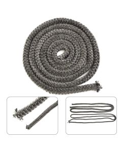 10/12mm Fireplace Sealing Rope Wood Burning Stove Door Self-Adhesive Fiberglass Sealing Cord Replacement 2M Black Gasket Tape