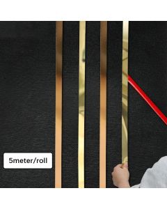 5/10Meter Gold Wall Sticker Strip Stainless Steel Flat Self Adhesive Living Room Decoration Mirrors for Home Wall Edge Strip