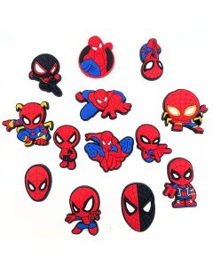 13Pcs Spiderman Spider Man Shoe Charms Cartoon Super Hero Shoe Accessories Decration DIY Sandals Kids Gifts Beach bag Decors