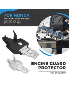 For Honda CRF110F CRF 110 F CRF110 F 2019-2024 2023 Motorcycle Lower Engine Chassis Protection Belly Pan Cover Guard Skid Plate