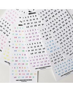 1Pc Cute Cartoon Baby Font No.1~31 Number Stickers Calendar Planner Scrapbooking Journal Monthly Day Daily Time Label Decoration