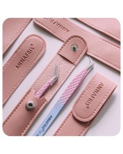 ANNAFRIS Fiber Tip Lash Tweezers Stainless Steel  Eyelash Extension Tweezers Precise fiber Anti-slip Tweezer Makeup Tools