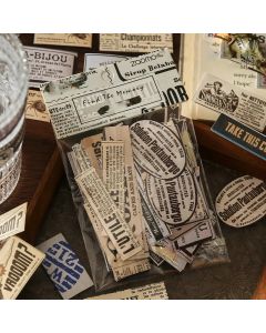 100 pcs Vintage Decorative Stickers pack Diy Diary Album Scrapbooking Collage material hand made junk journal supplies