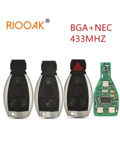 1PCS 2/3/4 Buttons Remote Smart Car Key  433MHz BGA Style for MB Mercedes BENZ C E S Supports Original NEC BGA F