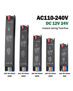 Ultra Thin Lighting Transformers 110V 220V to 12V 24V 60W 100W 200W 300W 400W For CCTV LED Strip Power Supply Adapter Driver