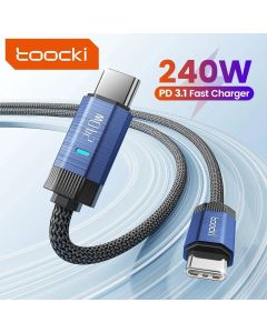 Toocki 240W USB C to USB Type C Cable 48V 5A PD3.1 Super Fast Charging for iPhone 15 ProMax Samsung S23 MacBook Hauwei Xiaomi