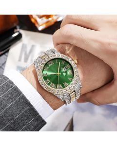 Iced Out Watch Men Luxury Diamond Watches Men Hip Hop Calendar Quartz Wristwatches Male Clock Relogio Masculino Drop Shipping