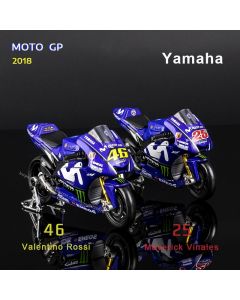 Maisto 1:18 Yamaha 2018 Champion 46Team Racing Silvardo original authorized simulation alloy motorcycle model toy car Collecting