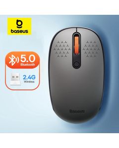 Baseus Mouse Bluetooth Wireless Computer 1600DPI Silent Mouse with 2.4GHz USB Nano Receiver for PC MacBook Tablet Laptop Mouse
