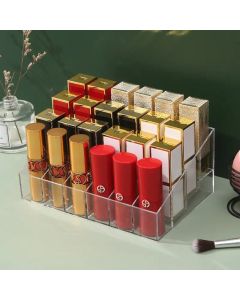 24 Grid Lipstick Holder Acrylic Cosmetics Storage Box Can Store And Sort Lipstick Nail Polish And Jewelry Display Rack