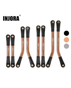 INJORA Stainless Steel High Clearance 4 Links Set Upgrade Parts For 1/24 Axial SCX24 C10 JEEP JLU Ford Bronco Base Camp 4Runner