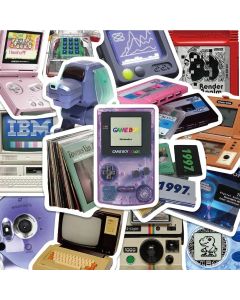 10/30/50pcs Vintage Computer Game Console Light Disk Stickers Retro Cartoon Graffiti Sticker Decals for Phone Skateboard Luggage