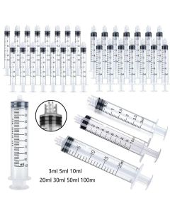 1/5/10pcs Luer Lock Syringes 3ml 5ml 10ml 20ml 30ml 50ml 100ml plastic syringe hydroponics Nutrient Syringe Tools Sampler