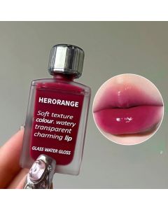 HERORANGE Light Glass-Like Lip Lacquer - Mirror Shine, Hydrating Formula; Smudge-Proof, Long-Wear, and Skin-Brightening