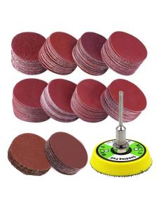 50-100pcs Set 2 inch Sanding Discs Pad Kit for Drill Grinder Rotary Tools with Backer Plate Includes 60-2000 Grit Sandpapers