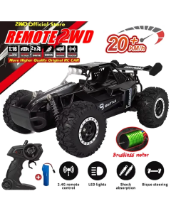 RC Car 2.4Gh Model With LED Lights 2WD High Speed Off-road Remote Control Climbing Vehicle Outdoor Cars Drift Kid Toys Boys Gift