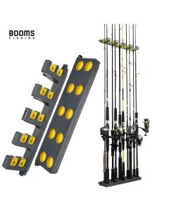 Booms Fishing WV4 Fishing Rod Holders Vertical Wall Rod Rack Store Up to 10 Rods For Fishing Pole Holder Storage Tools 4 Colors